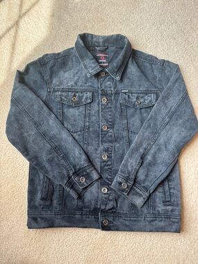 Vintage Y2K Akademiks Faded Black Denim Jacket